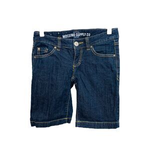 Mossimo Supply Co. Junior’s Shorts Blue Denim 5 Pocket Above the Knee Size 1 X 8